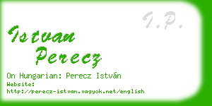 istvan perecz business card